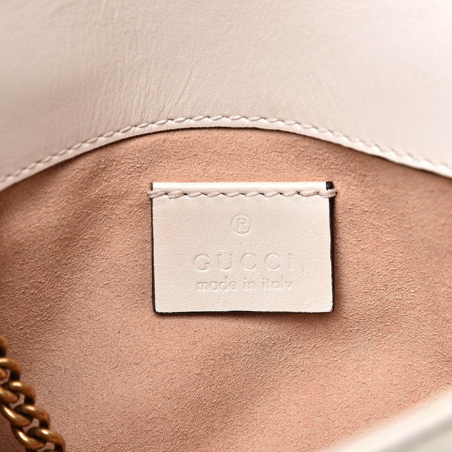 Calfskin Matelasse Super Mini GG Marmont Shoulder Bag White