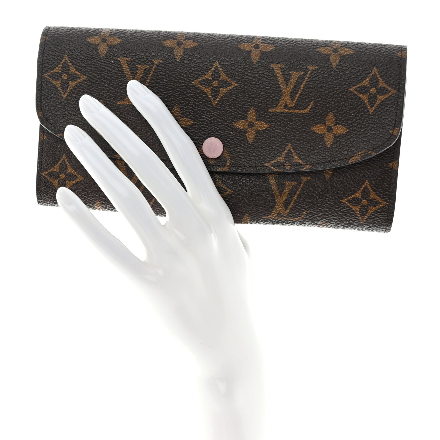 Louis Vuitton Monogram Emilie Wallet Rose Ballerine 2 of 13