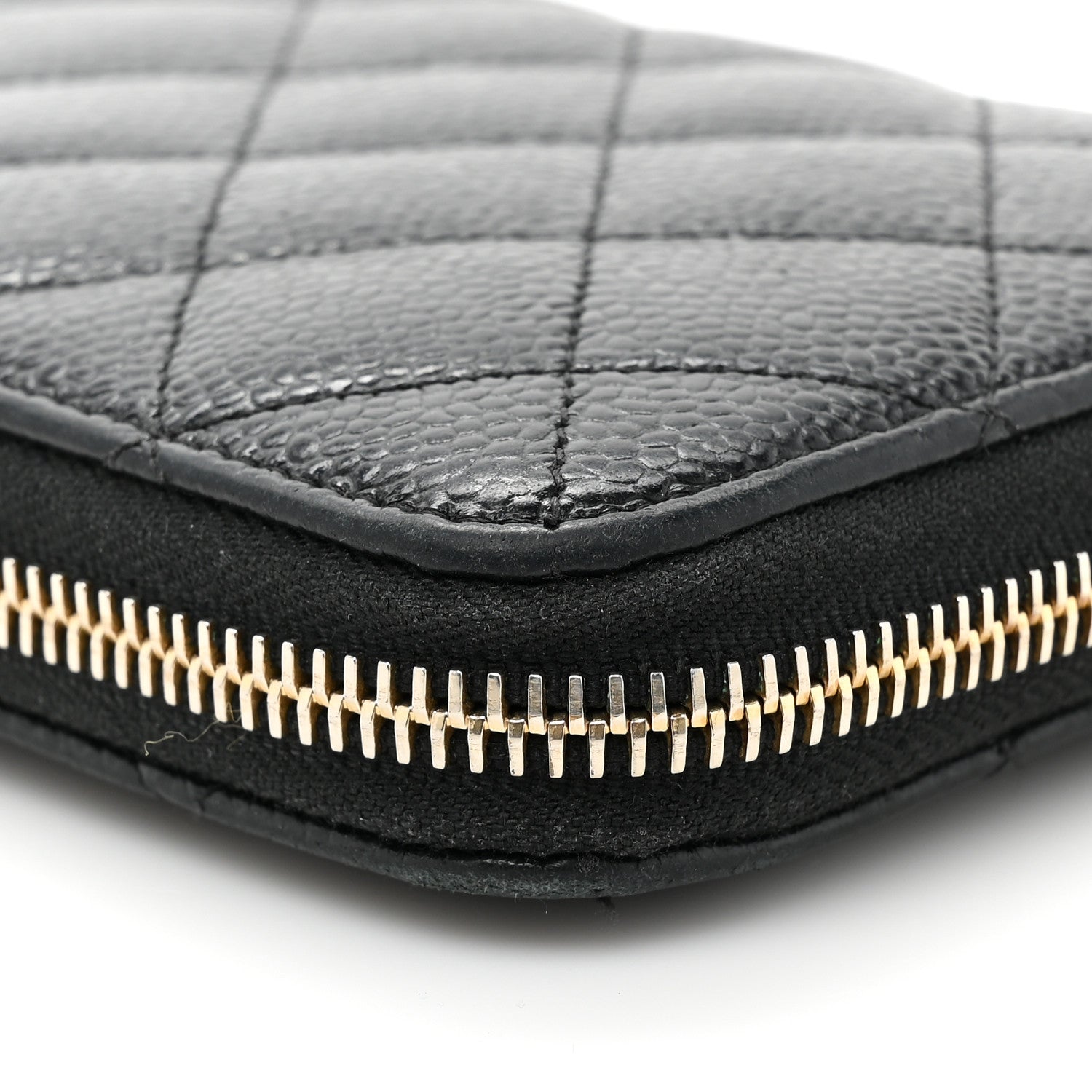 Chanel Caviar Quilted Large Gusset Zip Around Wallet Black 13 of 17