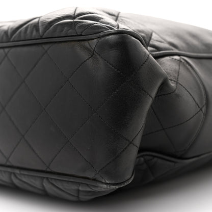 Chanel Lambskin Quilted CC Shopping Tote Black 8 of 15