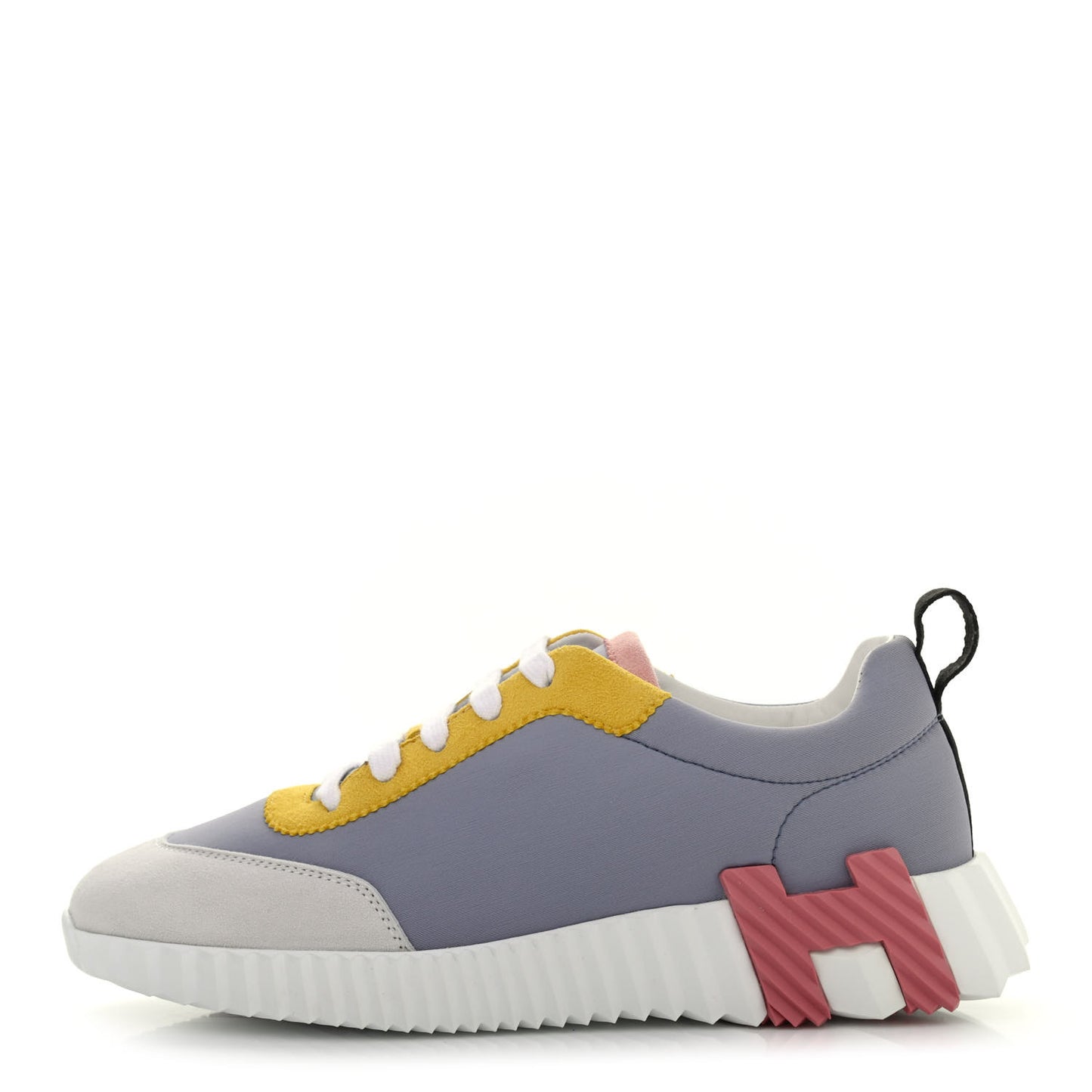 Technical Canvas Suede Goatskin Bouncing Sneakers 37 Gris Multicolor