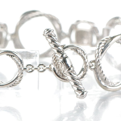 David Yurman Sterling Silver Diamond Infinity Link Bracelet 4 of 4