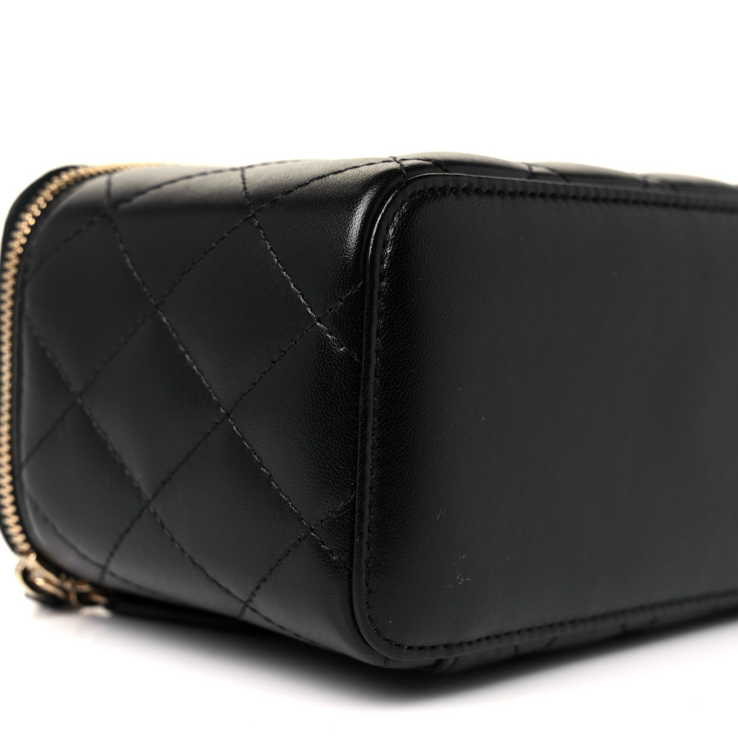 Chanel Lambskin Quilted Small Vanity Case With Chain Black 8 of 10