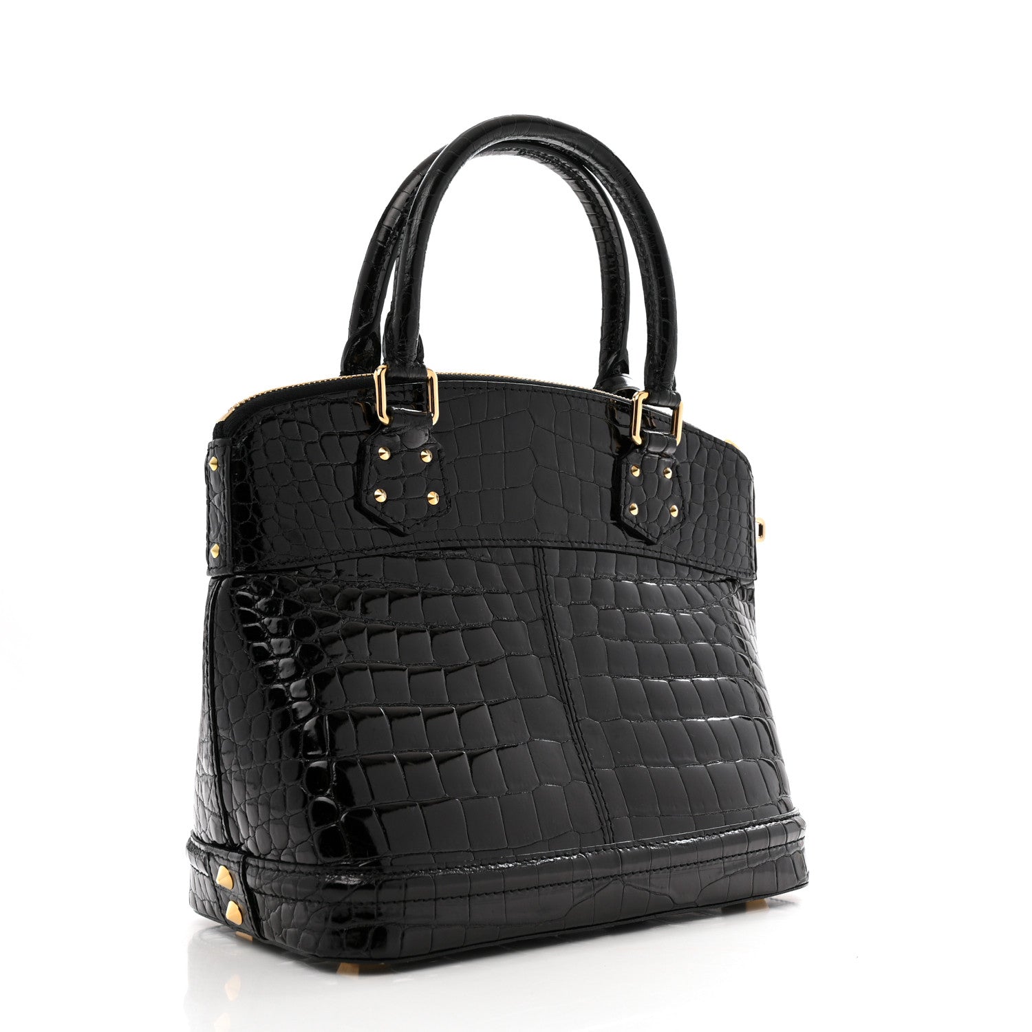 Louis Vuitton Crocodile Lockit PM Black 3 of 13