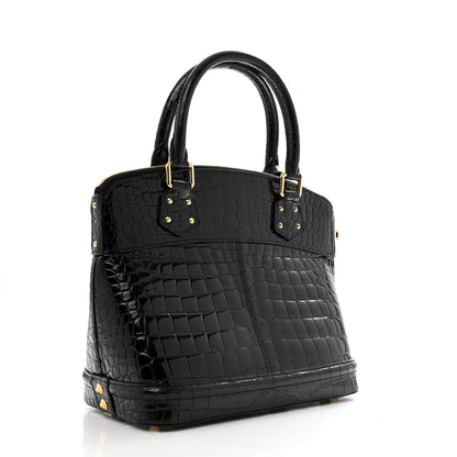 Louis Vuitton Crocodile Lockit PM Black 3 of 13
