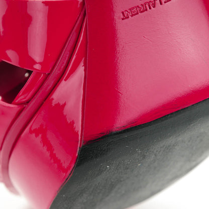 Saint Laurent Patent Tribute 75 Platform Sandals 39.5 Fuchsia 7 of 8