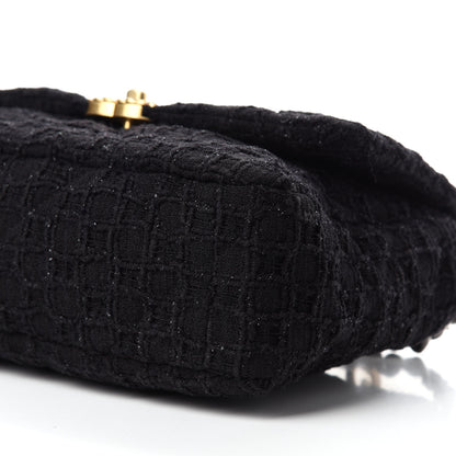 Chanel Tweed Quilted Large Chanel 19 Flap Black 7 of 11