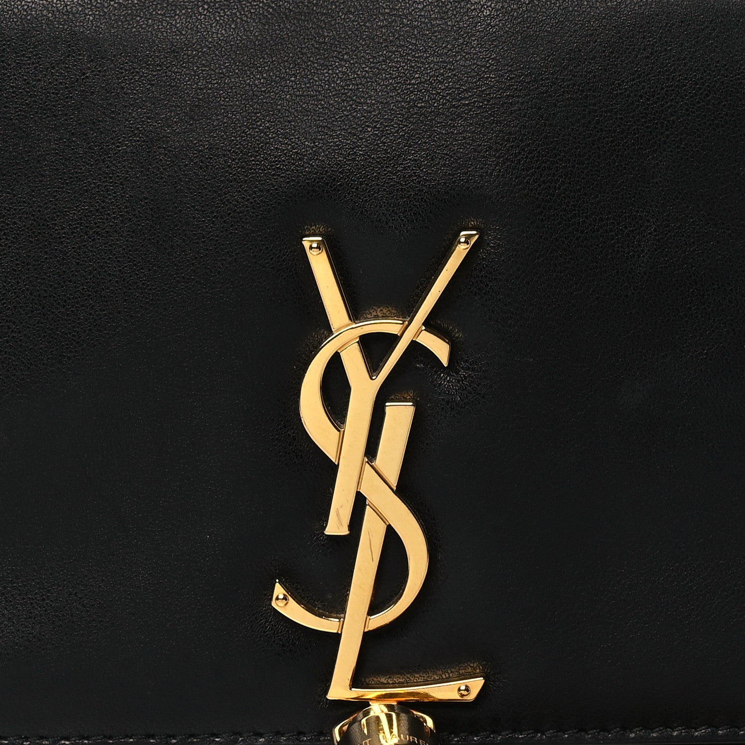 Saint Laurent Lambskin Monogram Tassel Kate 99 Black 8 of 12