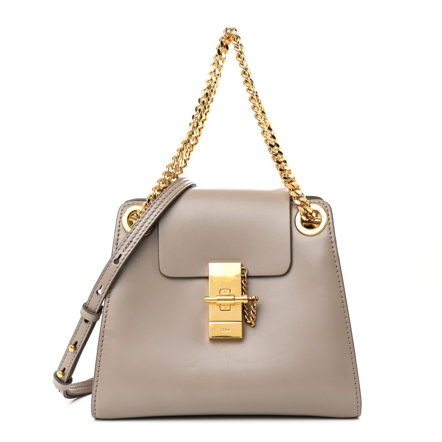 Chloe Shiny Calfskin Mini Annie Shoulder Bag Motty Grey 1 of 13