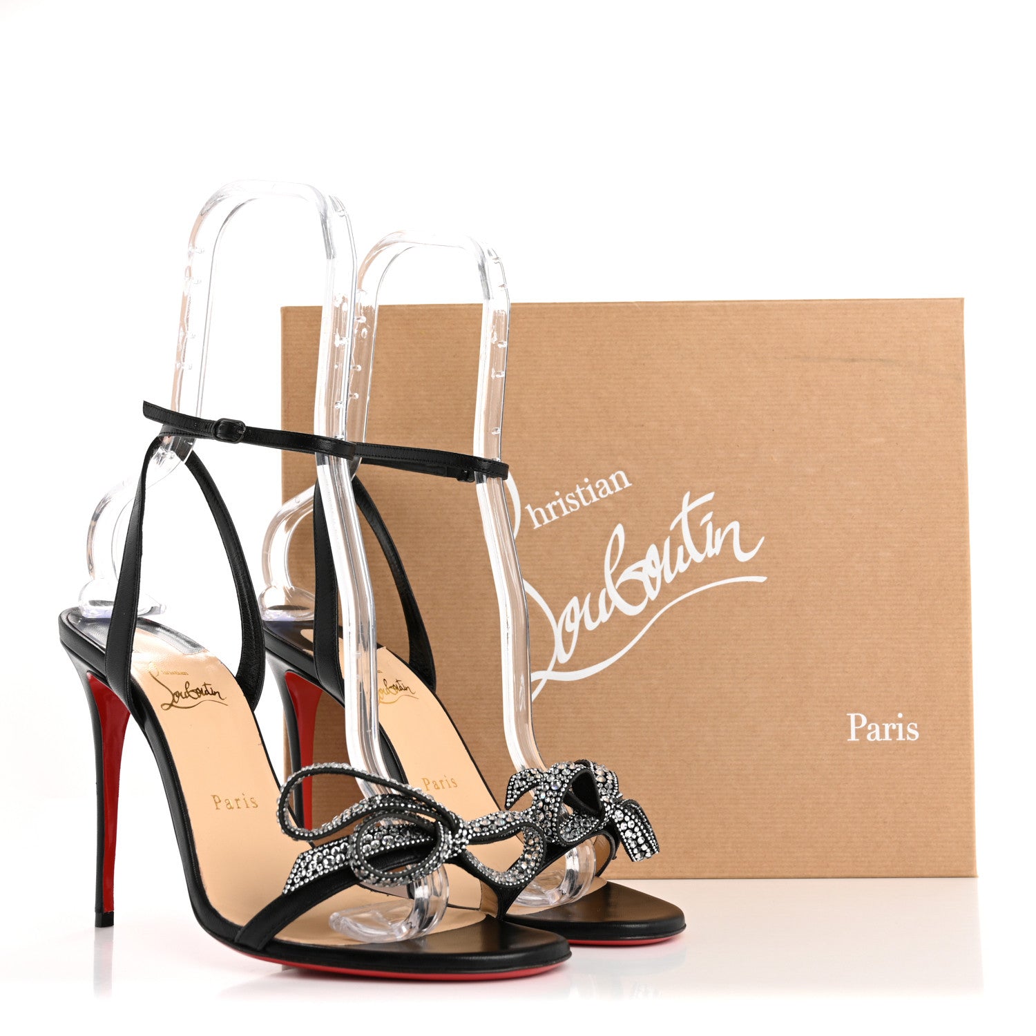 Christian Louboutin Kid Crystal Jewel Queen Sandals 40 Black 11 of 11