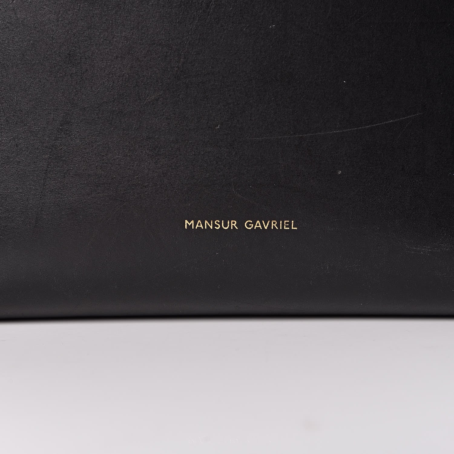 Mansur Gavriel Vegetable Tanned Calfskin Bucket Bag Black Royal 8 of 17