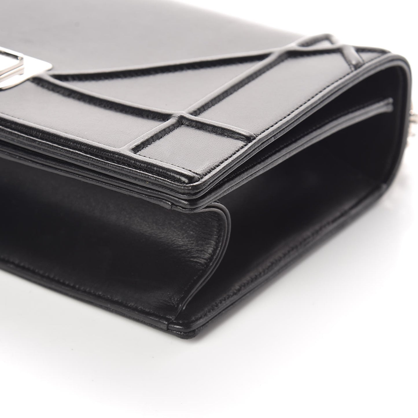 Lambskin Medium Diorama Flap Bag Black