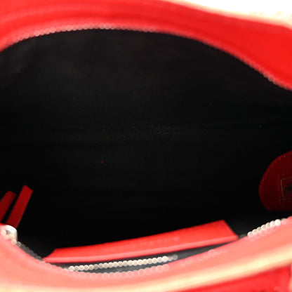 Balenciaga Supple Grained Calfskin Classic Silver Hardware Highlight Mini City Rouge Fraise 6 of 13