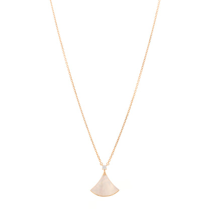 Bulgari 18K Rose Gold Diamond Mother of Pearl Divas' Dream Pendant Necklace 1 of 4