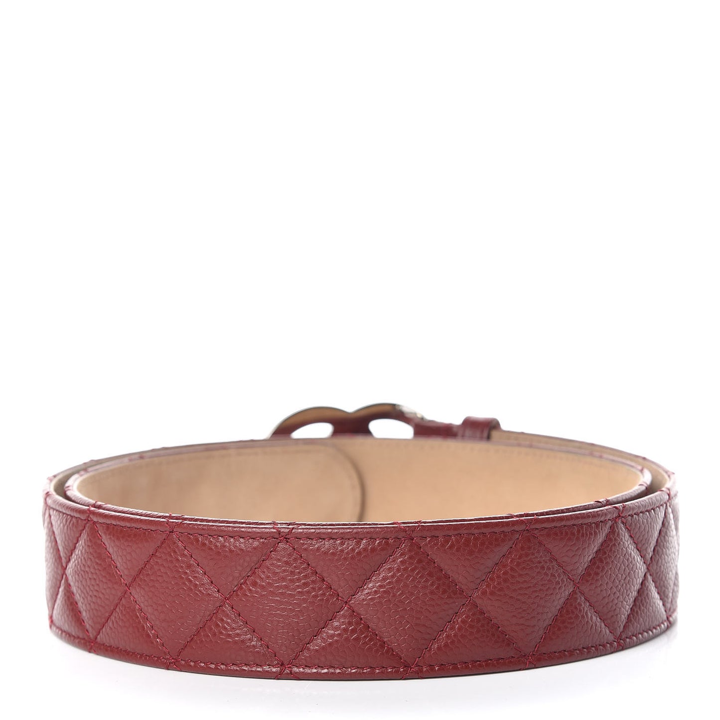 Caviar Quilted CC Belt 95 38 Red