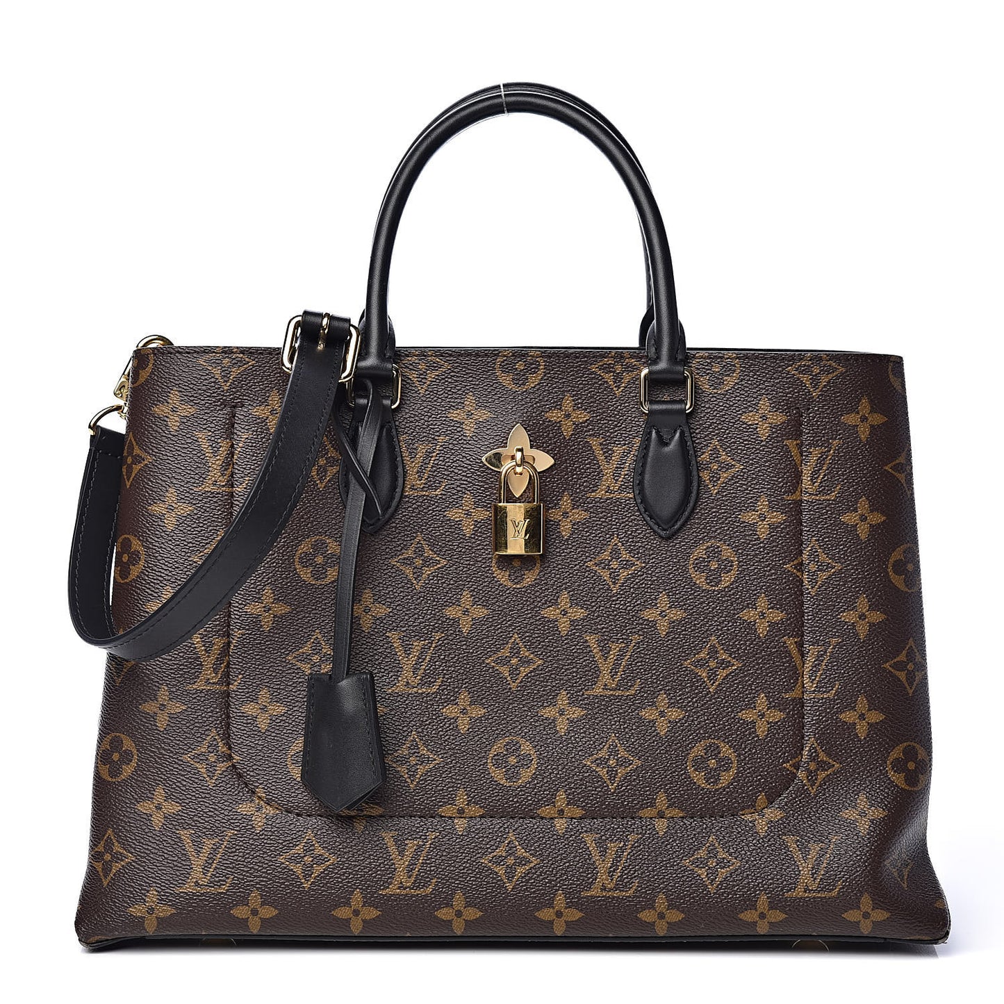 Monogram Flower Tote Black