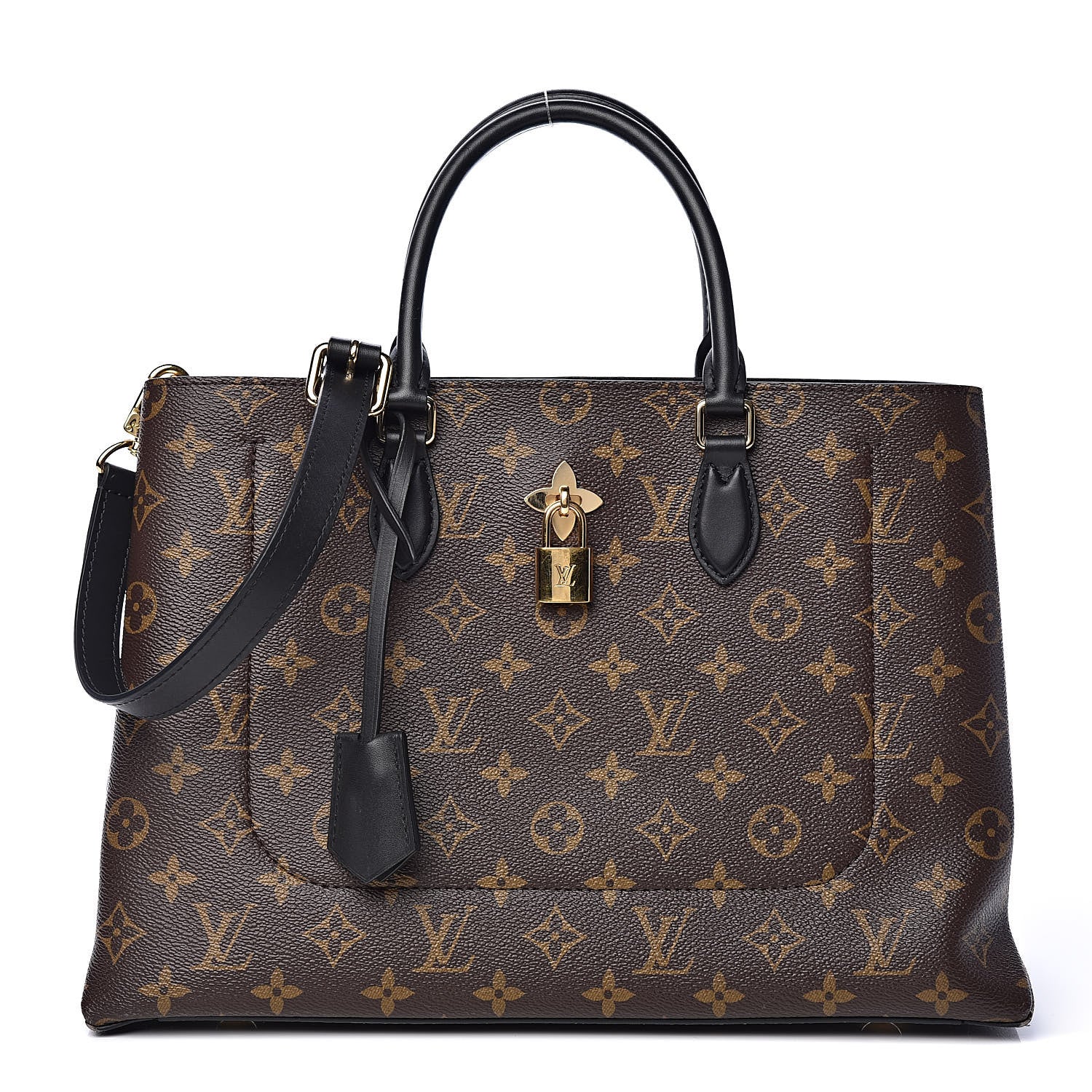 Louis Vuitton Monogram Flower Tote Black 1 of 9