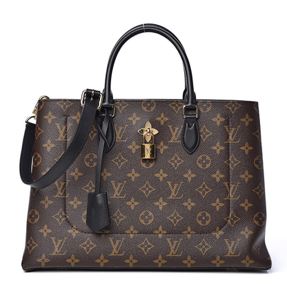 Louis Vuitton Monogram Flower Tote Black 1 of 9