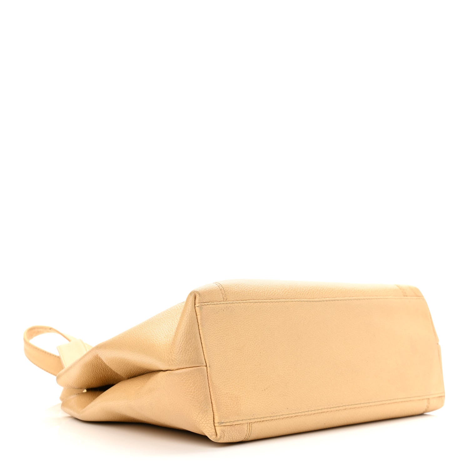 Chanel Caviar Logo Shoulder Bag Beige 4 of 15