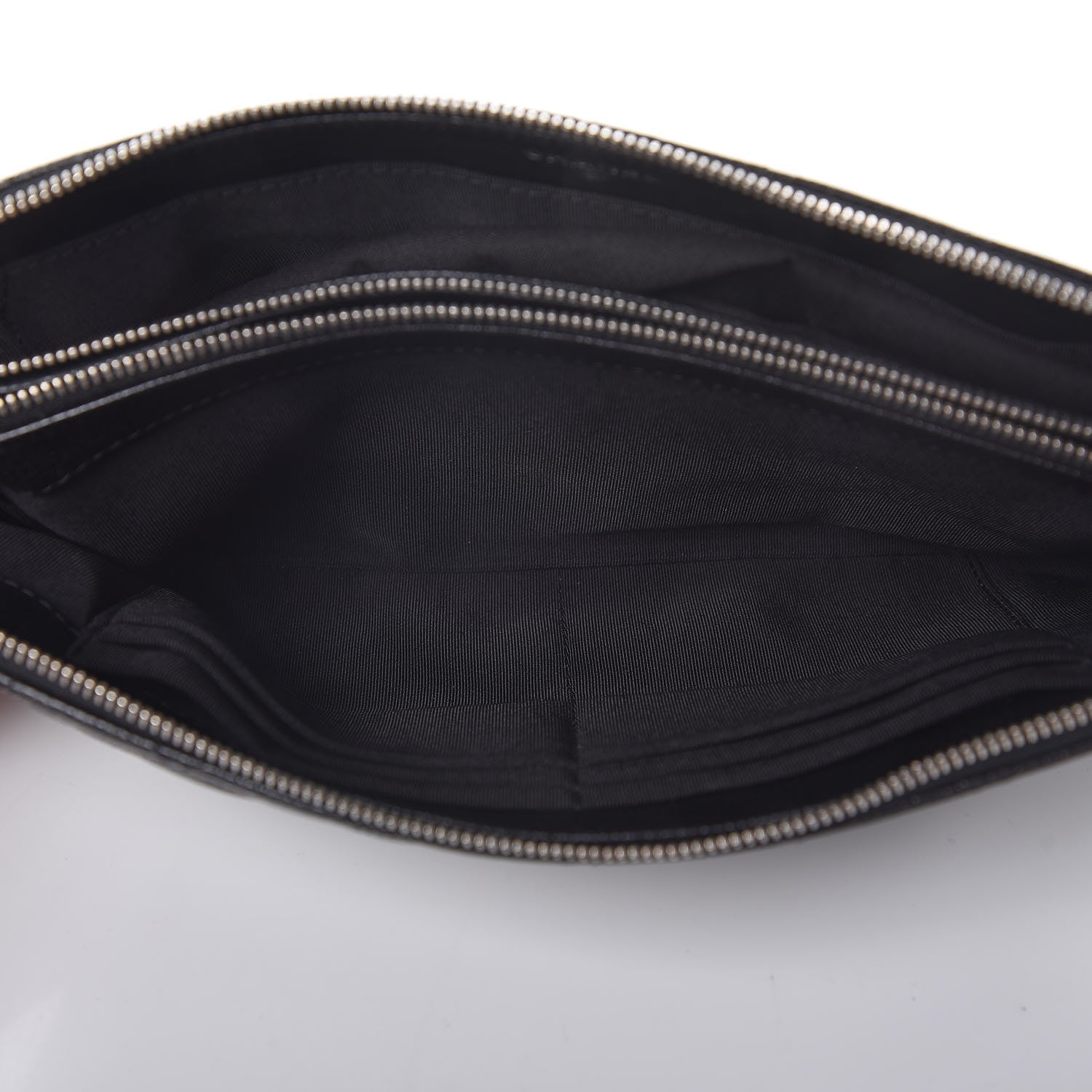 Chanel Caviar Quilted Large Zipped Clutch Black 5 of 9