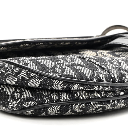 Christian Dior Monogram Saddle Bag Black 8 of 9