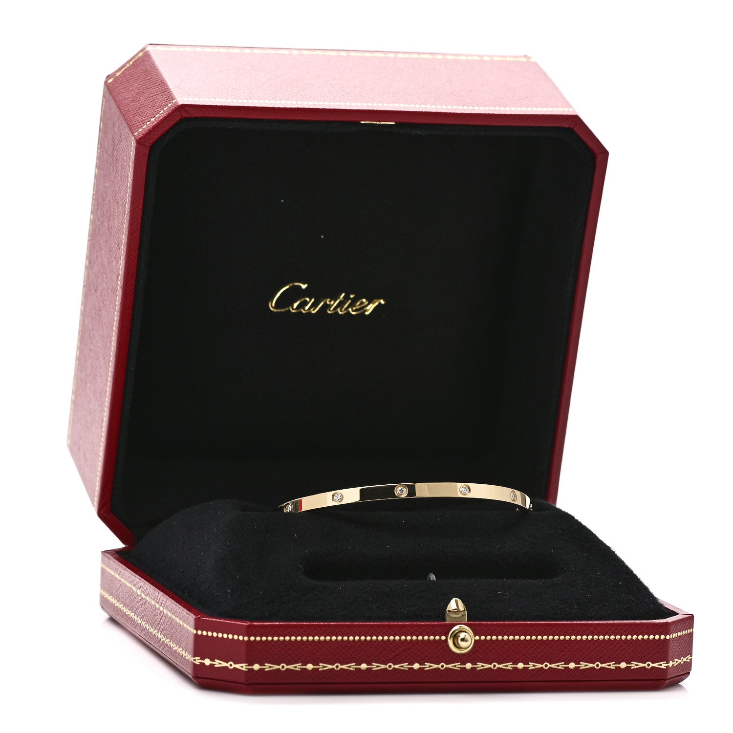 Cartier 18K Yellow Gold 10 Diamond Small LOVE Bracelet 18 5 of 5