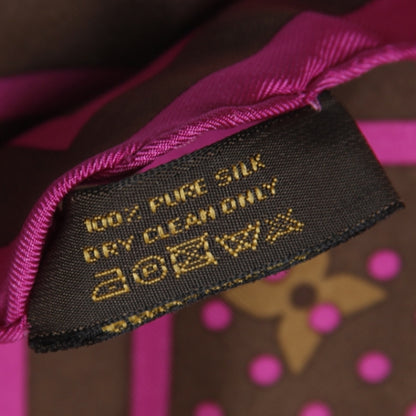 Louis Vuitton Silk Monogram Perforated Scarf Fuchsia 6 of 6