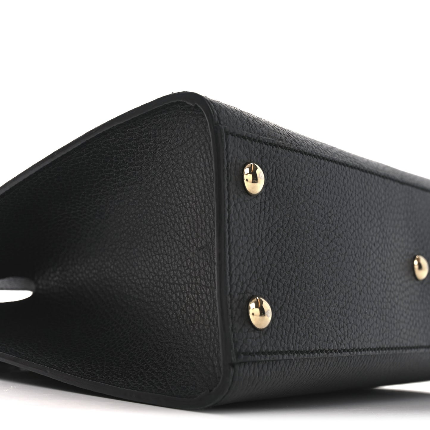 Pebbled Calfskin Medium Soho Top Handle Satchel Black