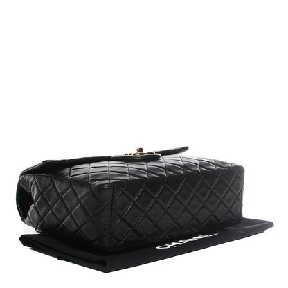 Chanel Washed Lambskin Quilted Maxi Single Flap Black 4 of 8
