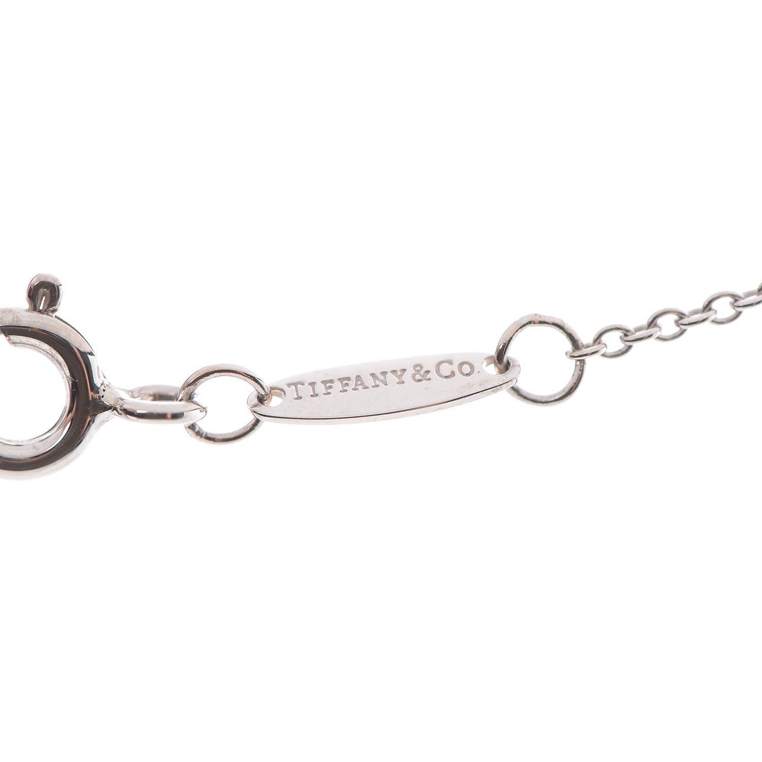 Tiffany Sterling Silver Diamond .05ct Elsa Peretti Diamonds by the Yard Pendant Necklace 6 of 6