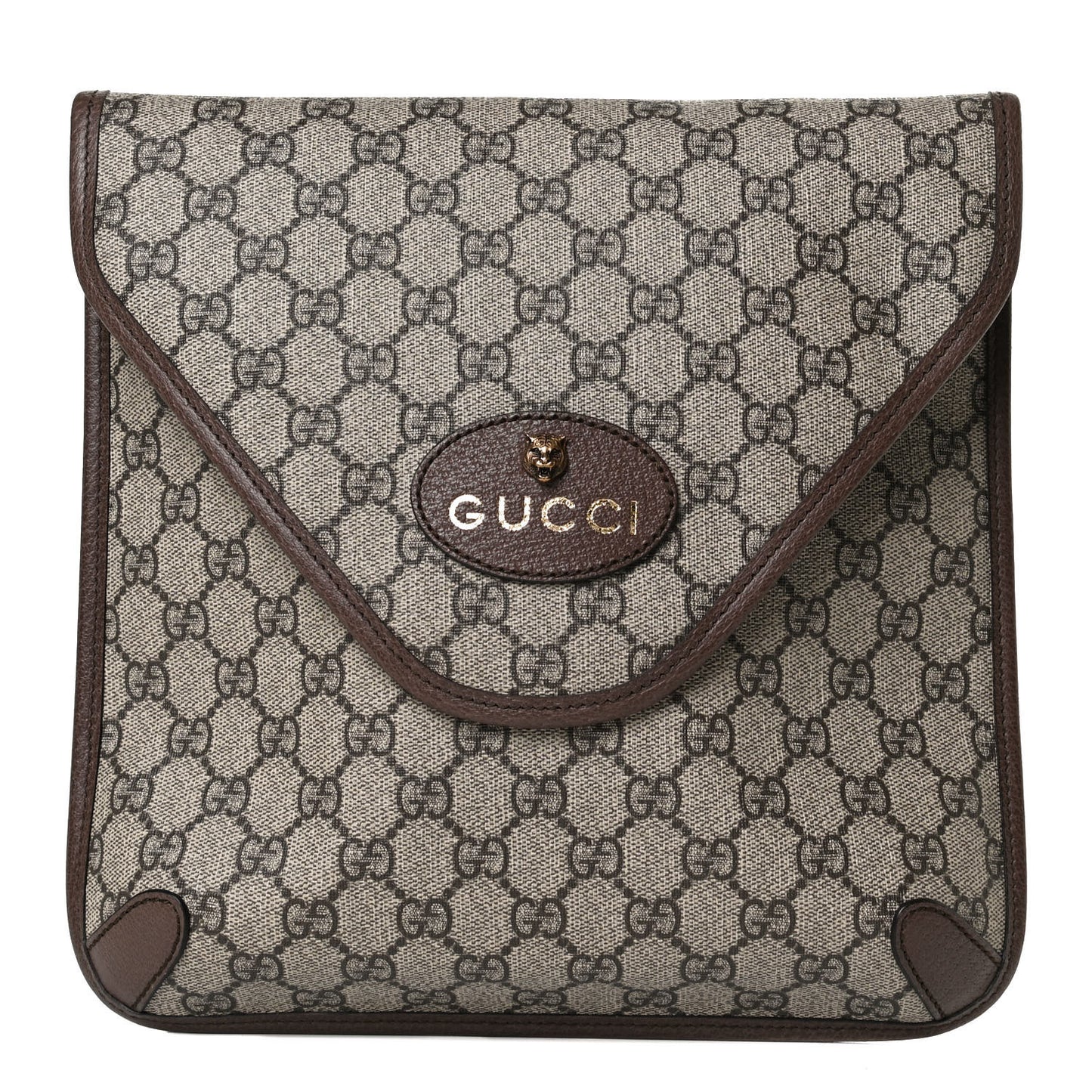 GG Supreme Monogram Web Medium Neo Vintage Flap Messenger Bag Beige New Acero