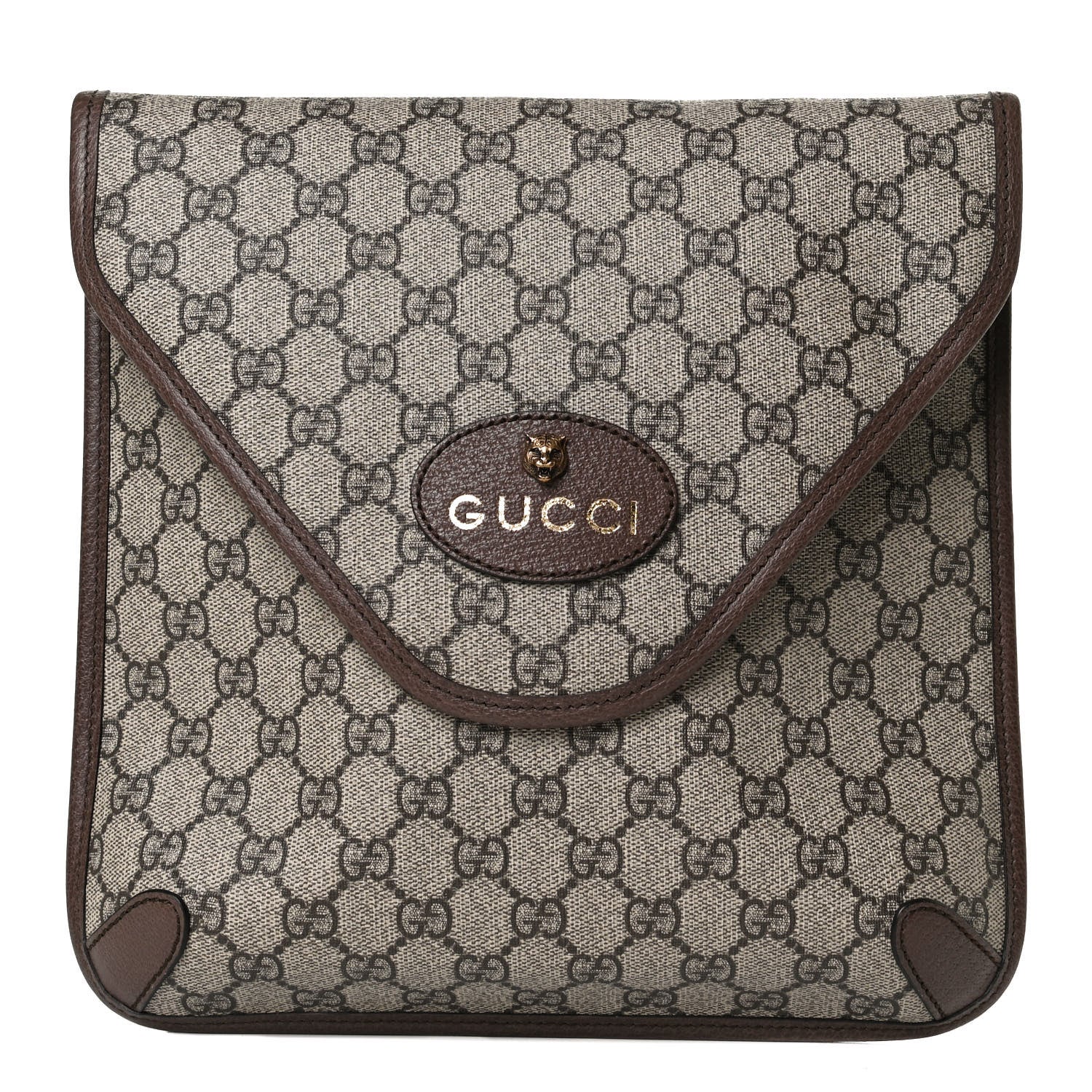 Gucci GG Supreme Monogram Web Medium Neo Vintage Flap Messenger Bag Beige New Acero 1 of 13