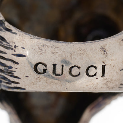 Gucci Crystal Fox Ring 6 Aged Silver 5 of 6