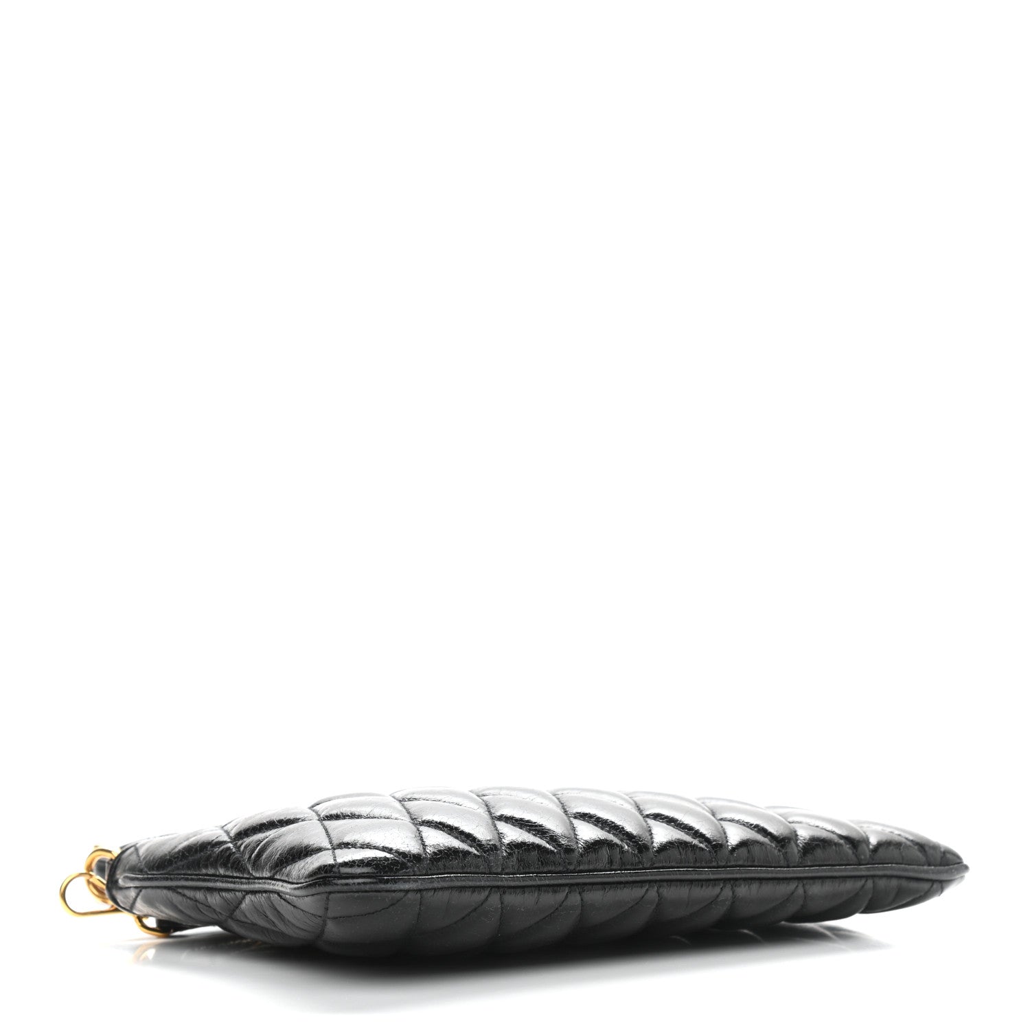 Miu Miu Vitello Shine Trapu Zip Crossbody Bag Black 4 of 10