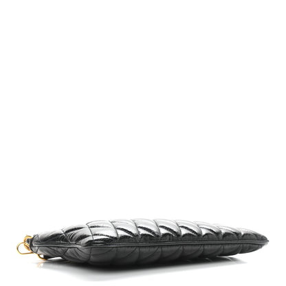 Miu Miu Vitello Shine Trapu Zip Crossbody Bag Black 4 of 10