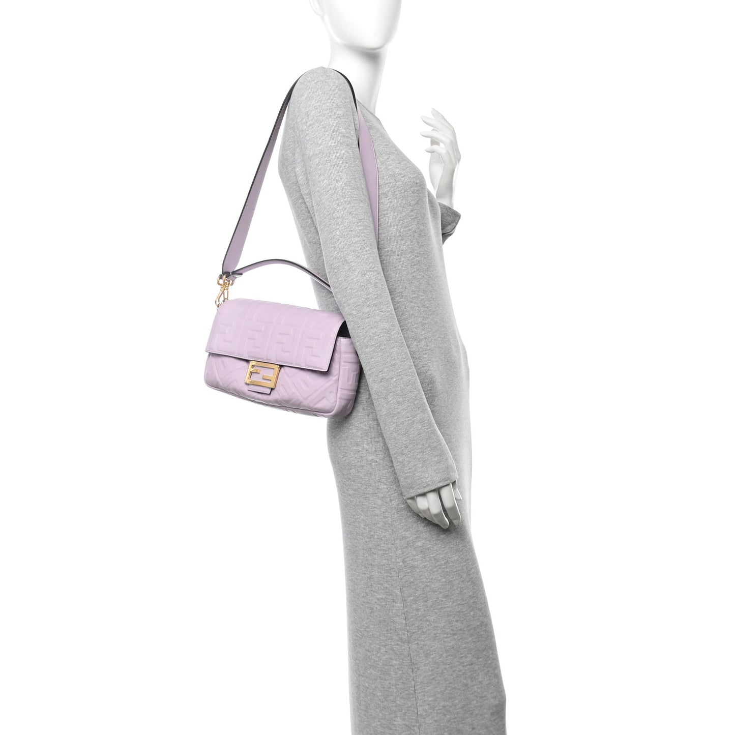 Nappa FF 1974 Embossed Baguette Anemone