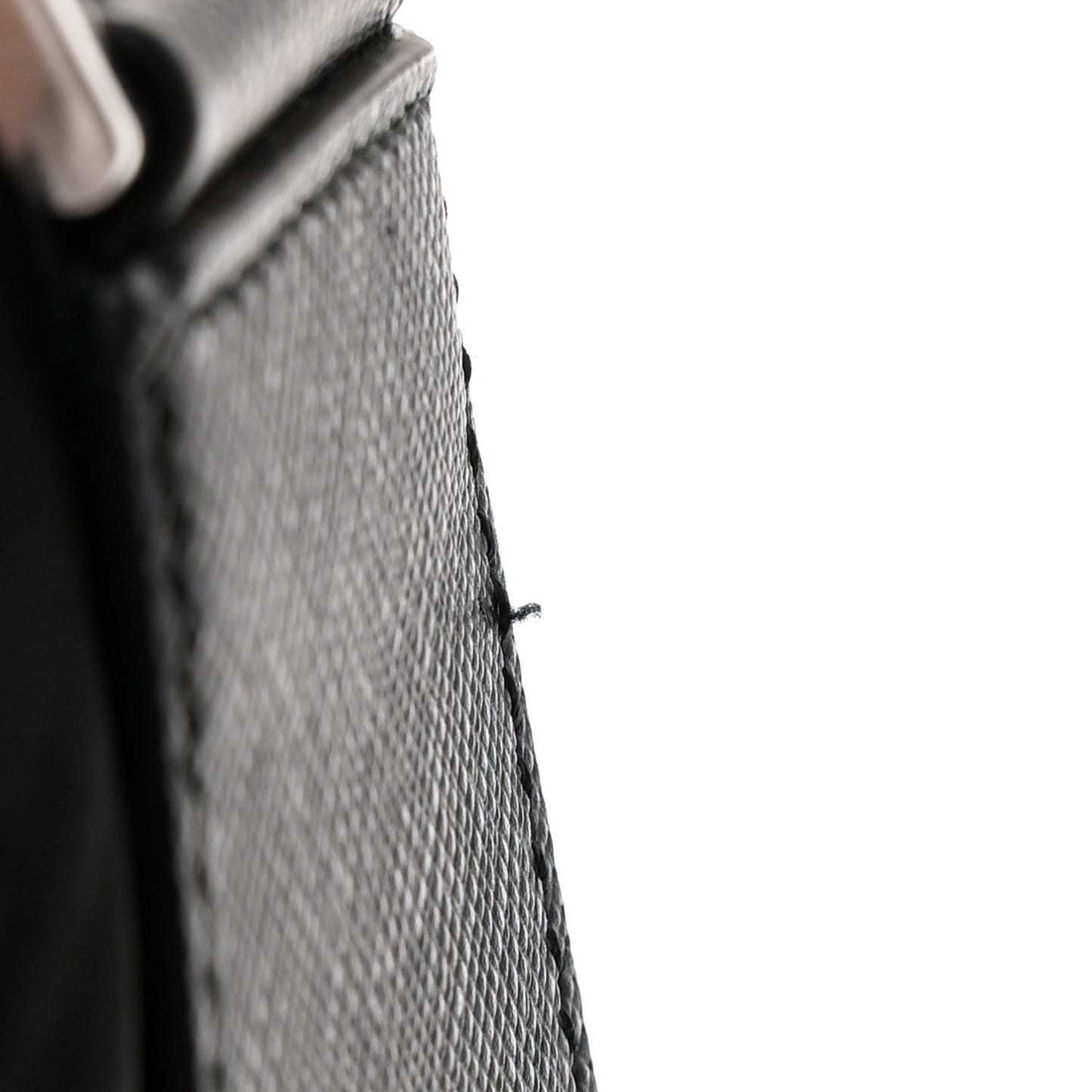 Re-Nylon Vela Saffiano Pocket Double Buckle Messenger Shoulder Bag Black