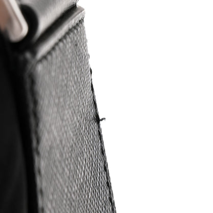 Prada Re-Nylon Vela Saffiano Pocket Double Buckle Messenger Shoulder Bag Black 12 of 12