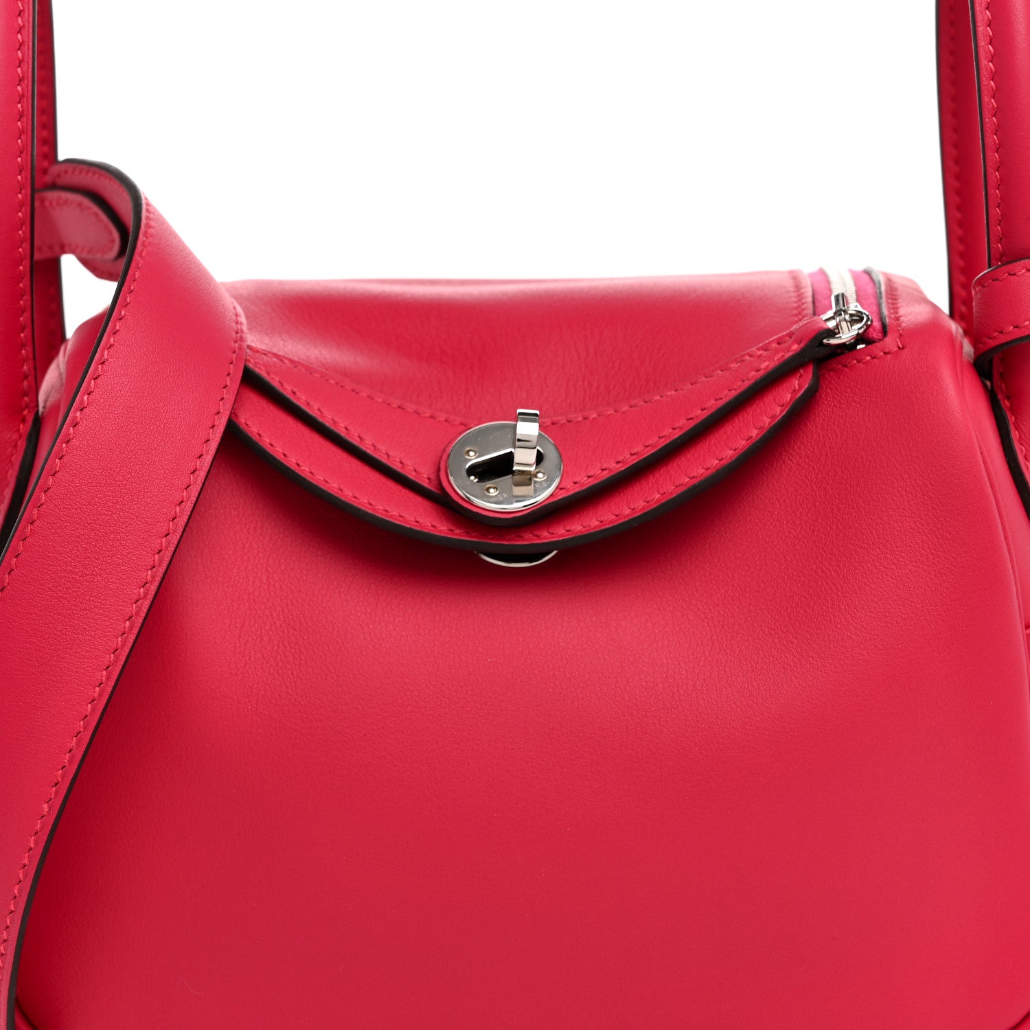 Hermes Swift Verso Mini Lindy 20 Framboise Rouge Sellier 8 of 11