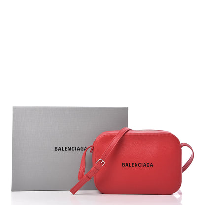 Balenciaga Calfskin Logo S Everyday Camera Bag Rouge Lantern Black 10 of 10