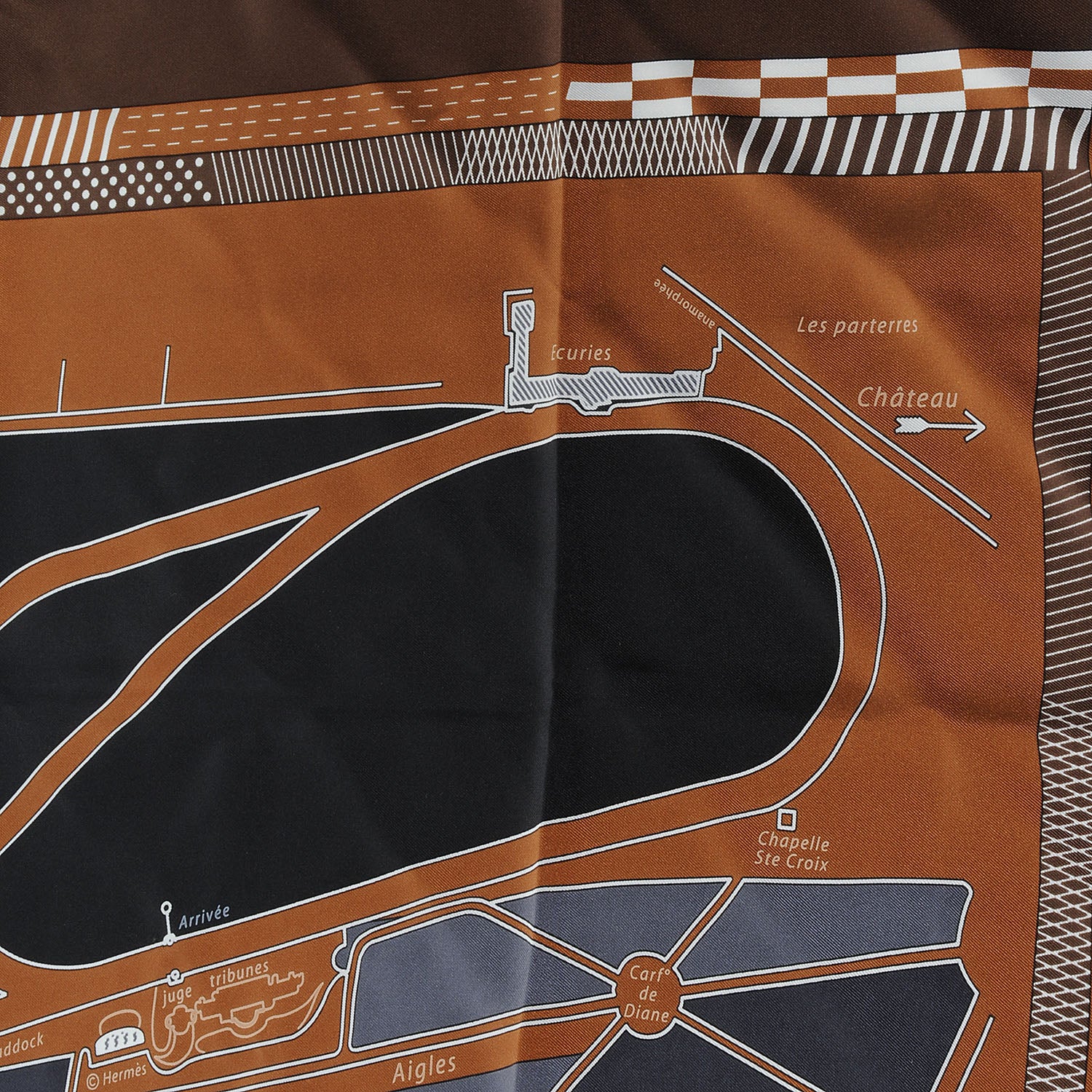 Hermes Silk Cheval De Courses Scarf 90 5 of 8