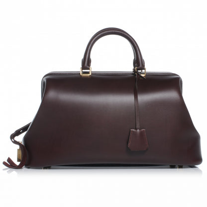 Celine Leather Doctor Frame Bag Burgundy 1 of 8