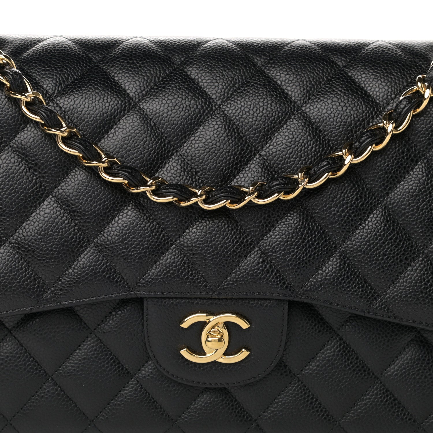 Chanel Caviar Quilted Jumbo Double Flap Black 7 of 13