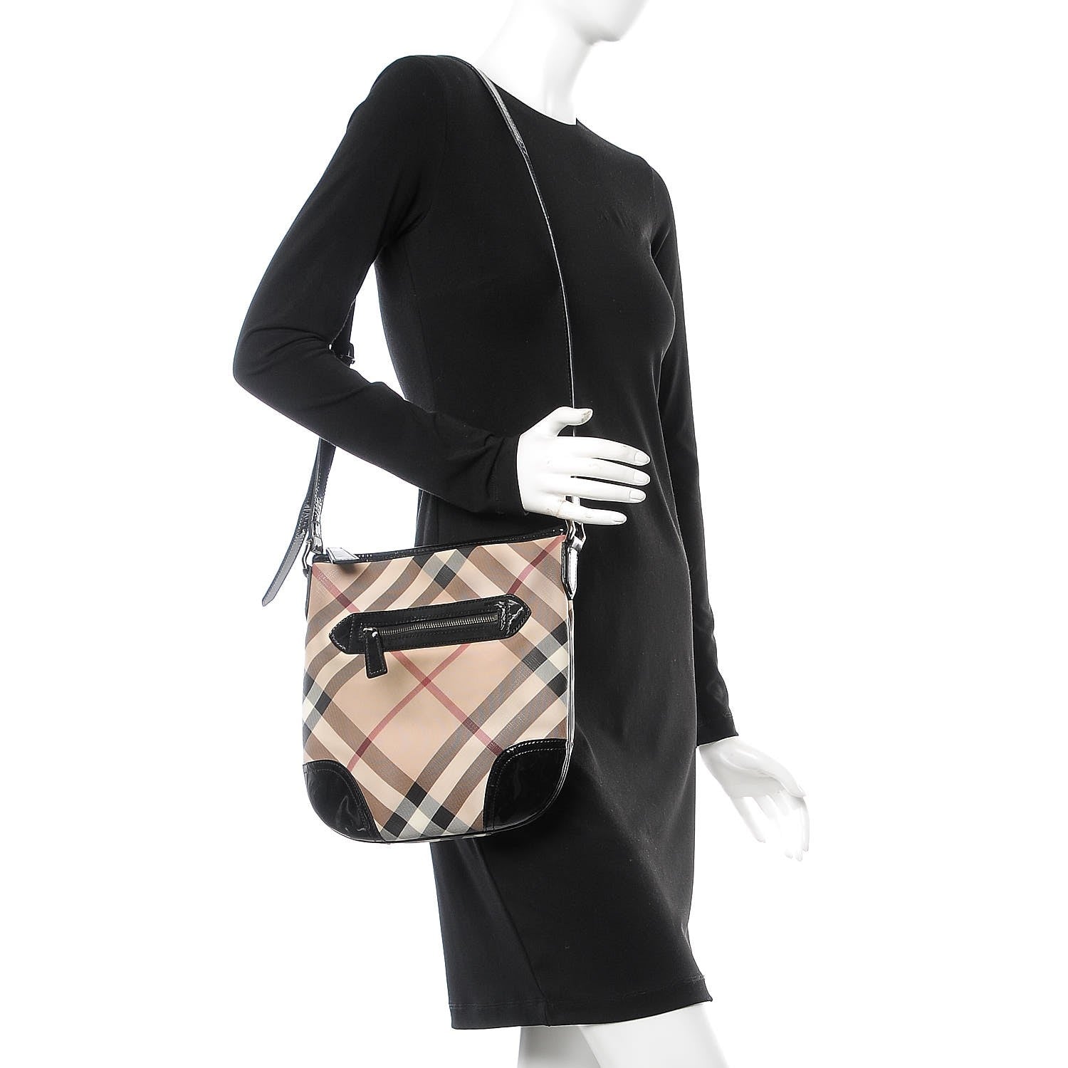 Burberry Supernova Check Small Dryden Crossbody Bag Black 2 of 12
