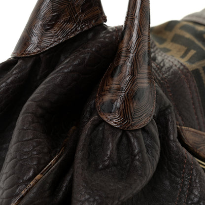 Fendi Zucca Nappa Nuvolata Vitello Tortuga Spy Tobacco Moro 15 of 19