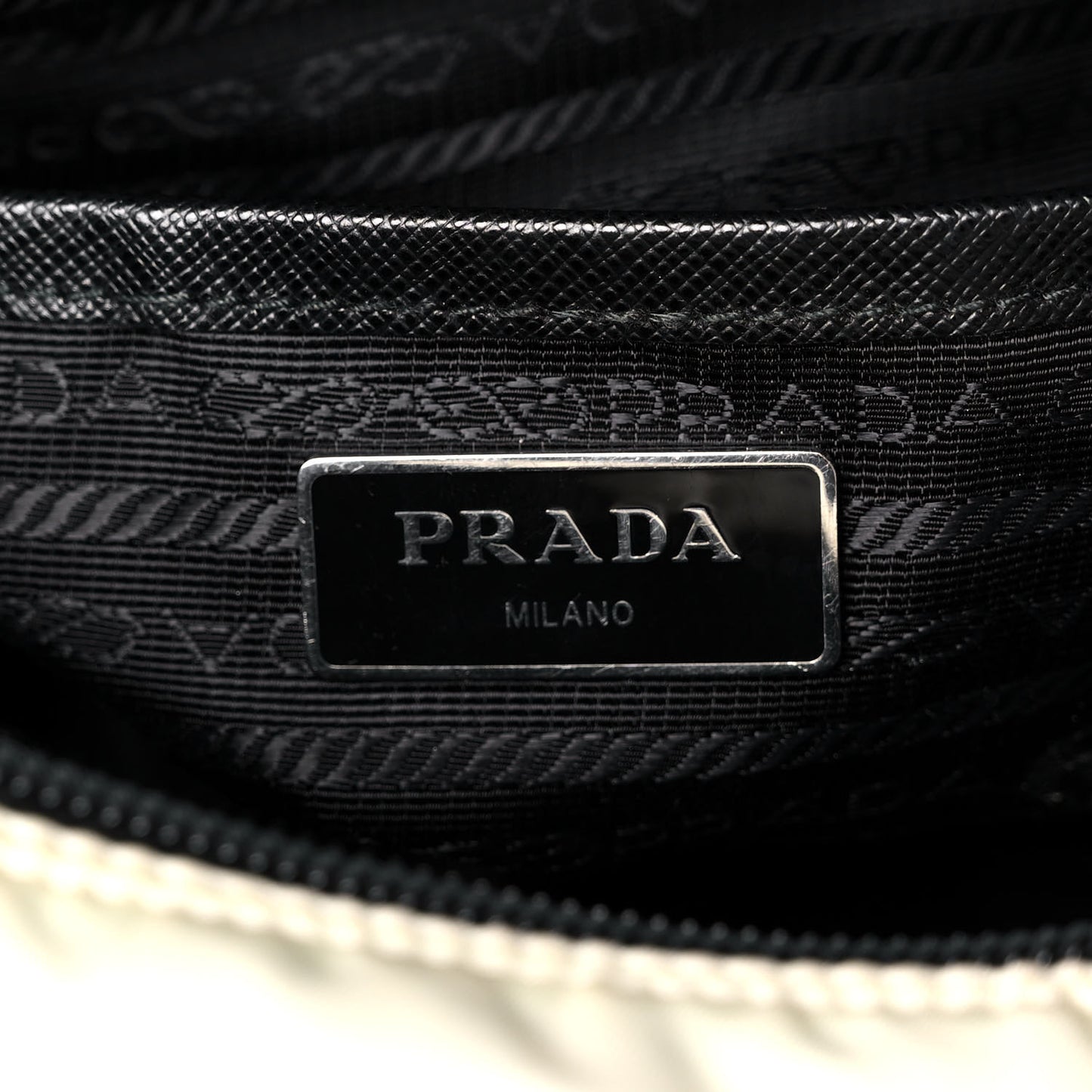 Nylon New Vela Studded Messenger White Fuoco