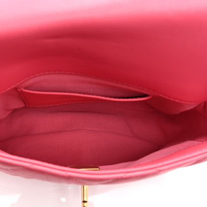Chanel Lambskin Plexiglass Quilted Coco Love Mini Flap Pink 5 of 10