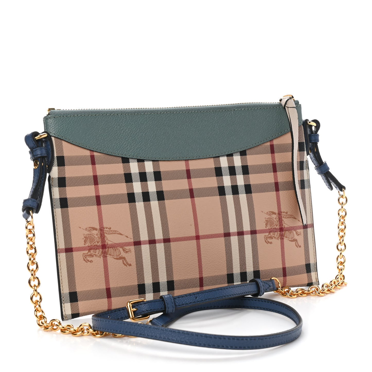 Haymarket Check Derby Peyton Crossbody Clutch Bag Eucalyptus Green
