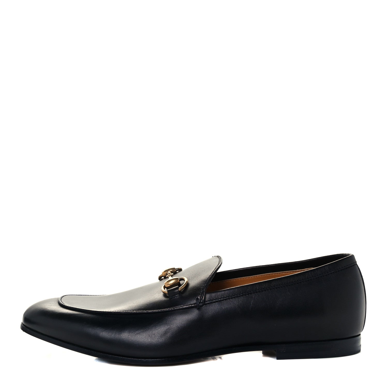 Gucci Calfskin Horsebit Mens Jordaan Loafers 8.5 Black 1 of 10