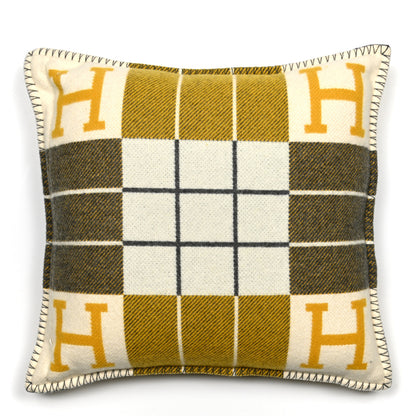 Hermes Wool Cashmere Avalon III Pillow PM Gris Soleil 2 of 3